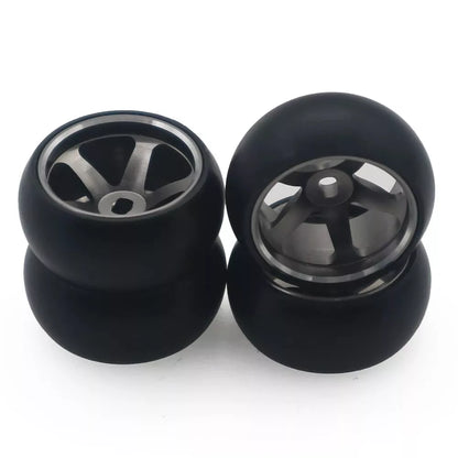 Alloy RC Wheels and Drift Tires (4 PC) 1:28 for Kyosho, MINI-D,WLToys K969 P929